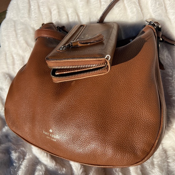 Kate Spade Brown Pebble Leather Purse & Wallet - Picture 5 of 14